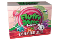Набор для опытов  Слайм  "Fluffy Slime фабрика.Клубничный смузи"